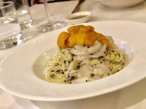 ウニとホタテとトリュフの冷製パスタが美味しすぎて、無口になる件　Da Luca